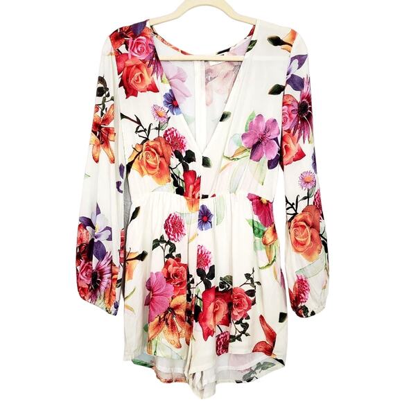 Rumor Boutique Floral Romper - 6 - Picture 1 of 8